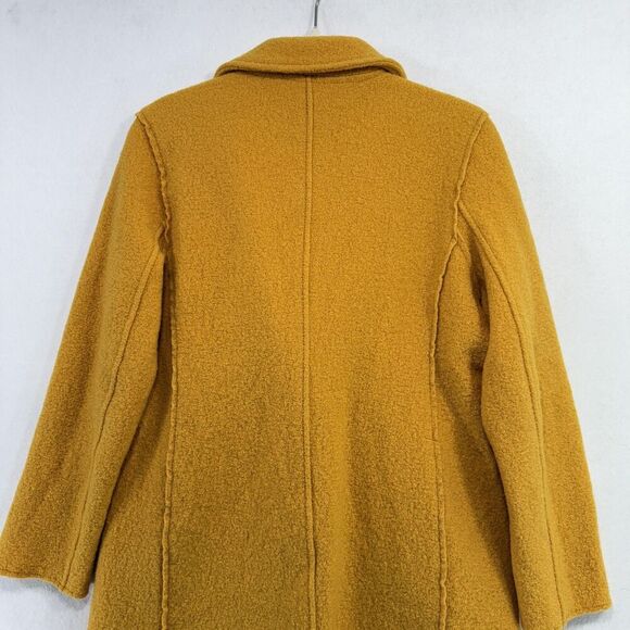 J.Crew Coat Women 6P Mustard Yellow Topcoat Daphne Petite Italian Boiled Wool - Picture 5 of 14
